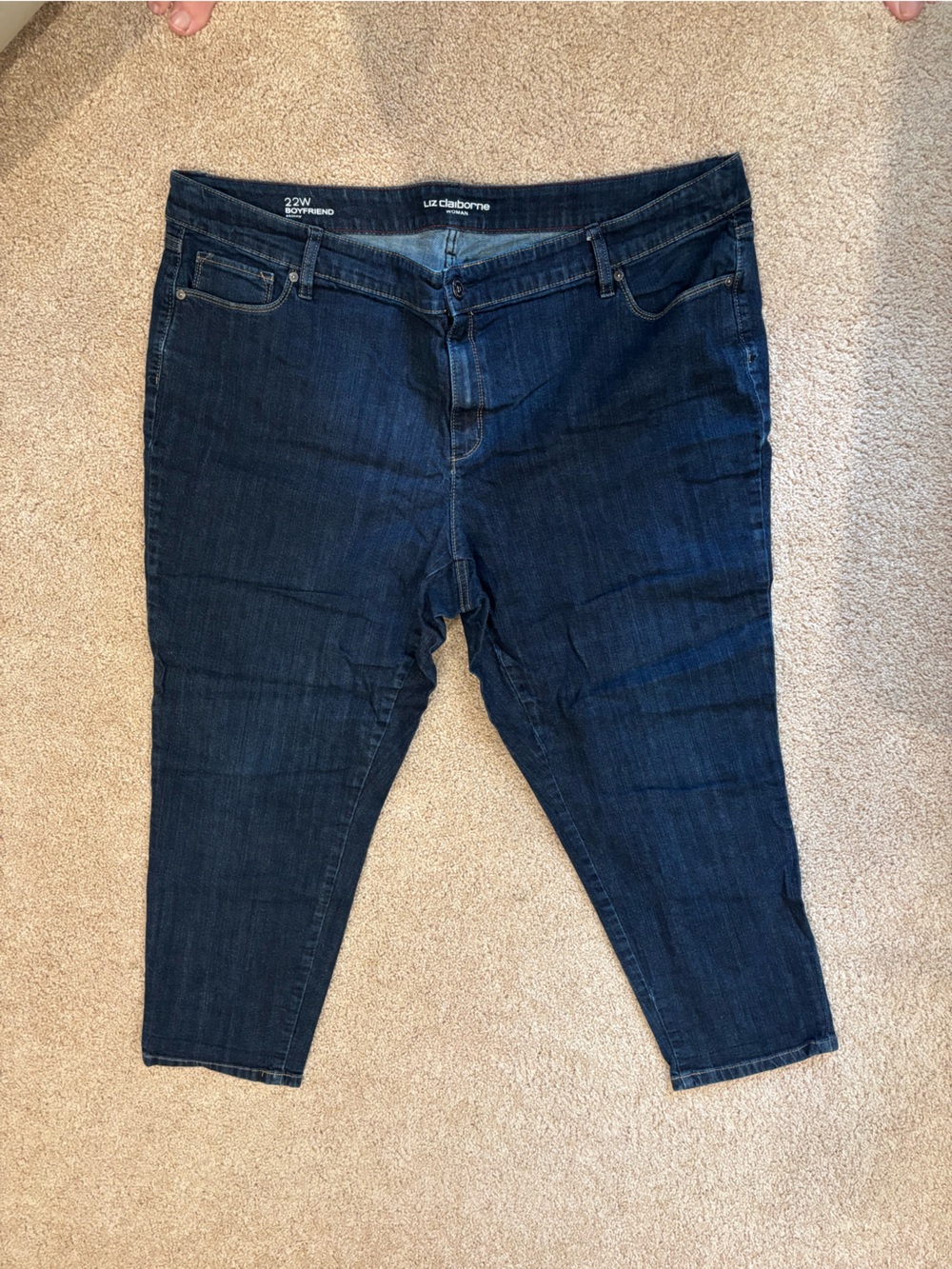 Liz Claiborne Dark Blue Boyfriend Jeans